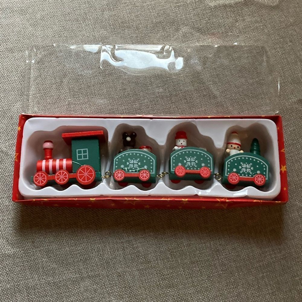 Wood Toy Train Set